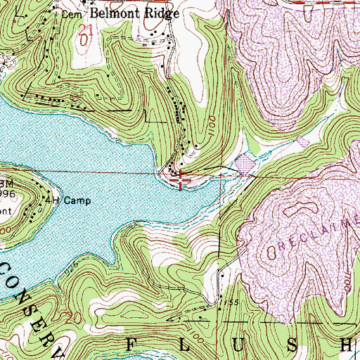 Topographic Map of Hazelwood Hill Club, OH