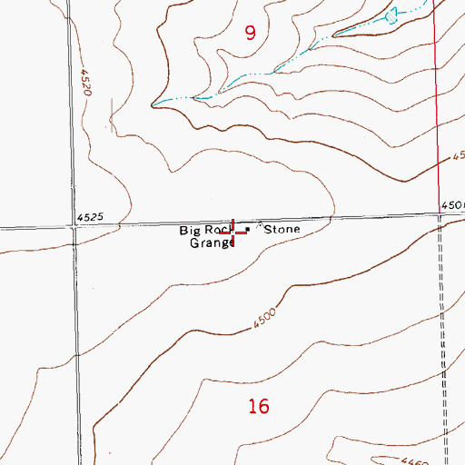 Topographic Map of Big Rock Grange, CO