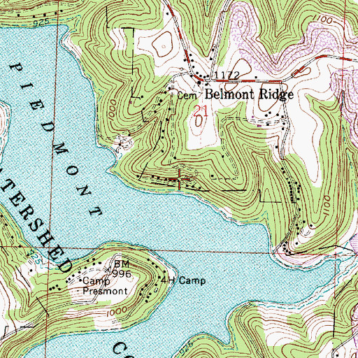 Topographic Map of Loghaven, OH