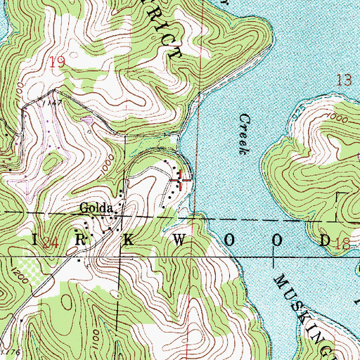 Topographic Map of Reynolds Road Cottage Area, OH