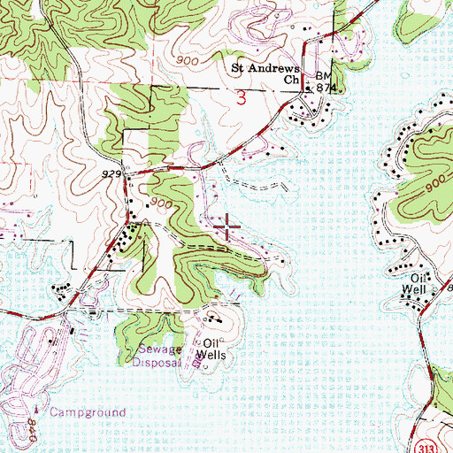 Topographic Map of Chestnut Grove Cottage Area, OH