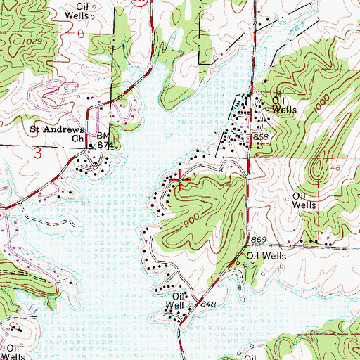 Topographic Map of East Shore Cottage Area, OH