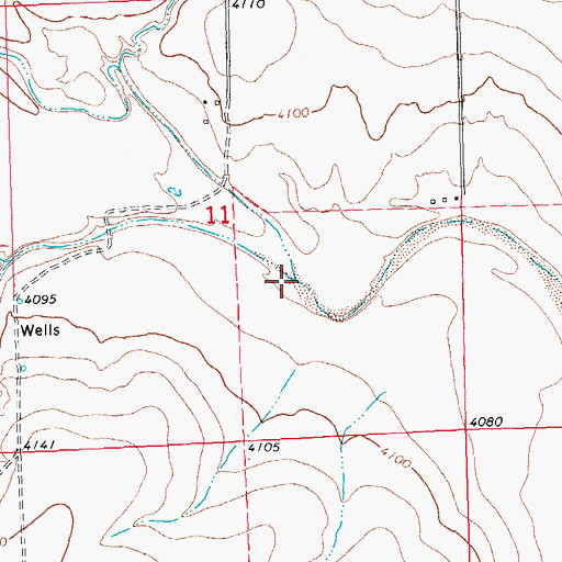 Topographic Map of Sand Creek, CO