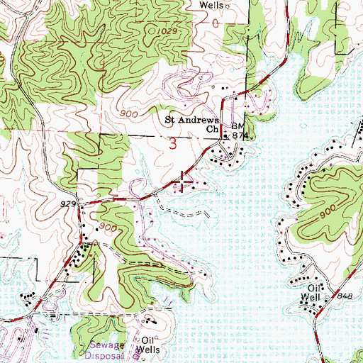 Topographic Map of West Shore Cottage Area, OH