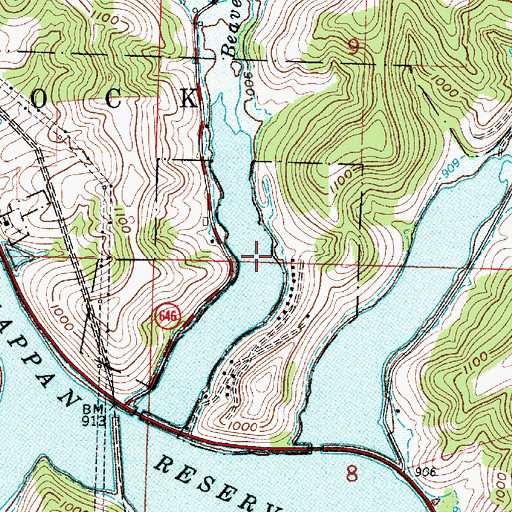Topographic Map of Beaverdam Run Bay, OH
