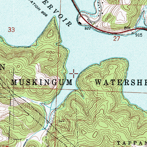 Topographic Map of Bontrager Bay, OH
