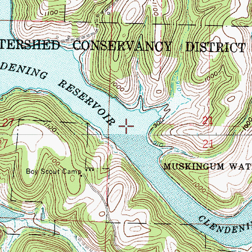 Topographic Map of Brushy Fork Bay, OH