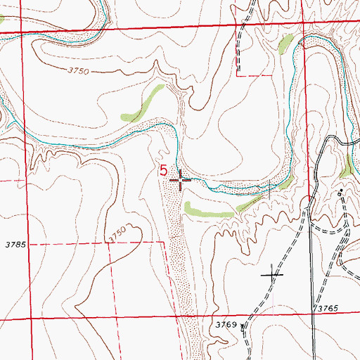 Topographic Map of Horse Creek, CO