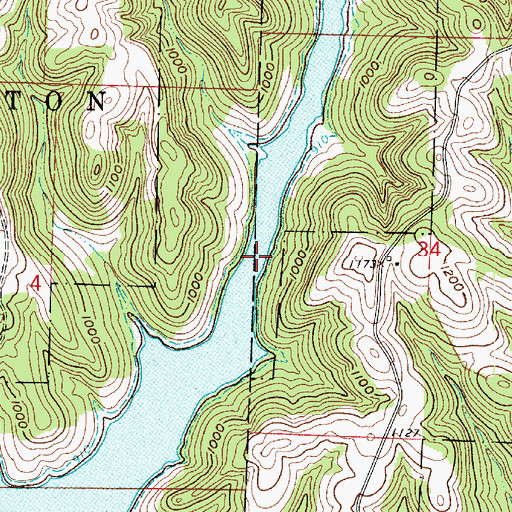 Topographic Map of Colman Run Bay, OH