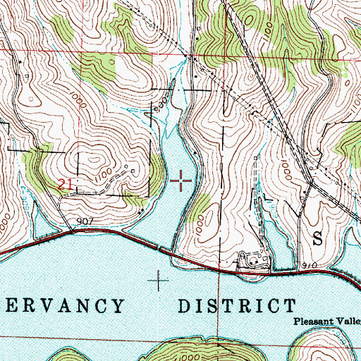 Topographic Map of Edgington Run Bay, OH