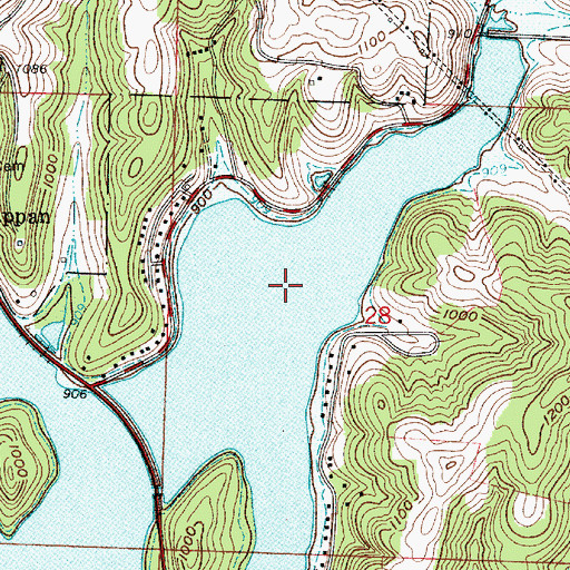 Topographic Map of Lower Beaverdam Bay, OH