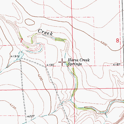 Topographic Map of Horse Creek Springs, CO