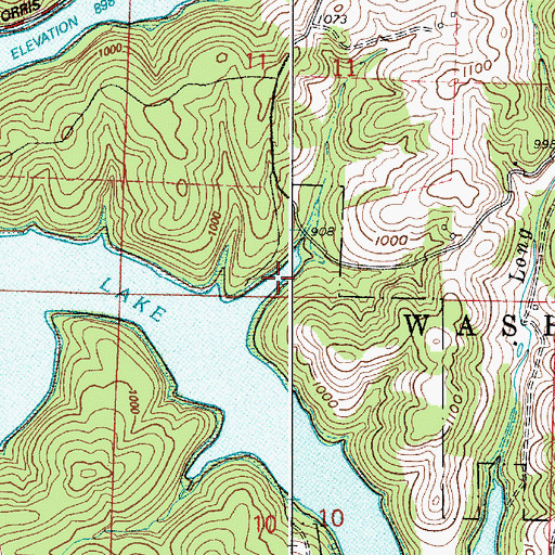 Topographic Map of McConnell Bay, OH