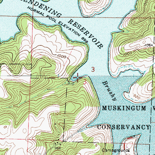 Topographic Map of Shanty Bay, OH
