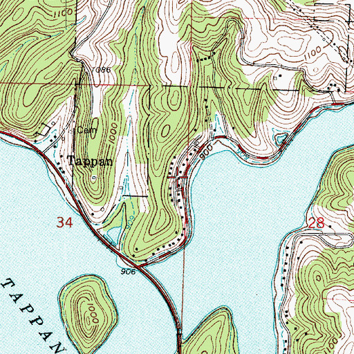 Topographic Map of West Shore Cottage Area, OH
