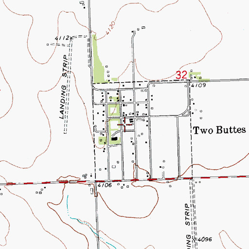 Topographic Map of Two Buttes, CO