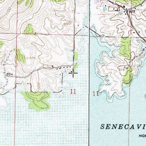 Topographic Map of Kennonsburg Boat Club, OH