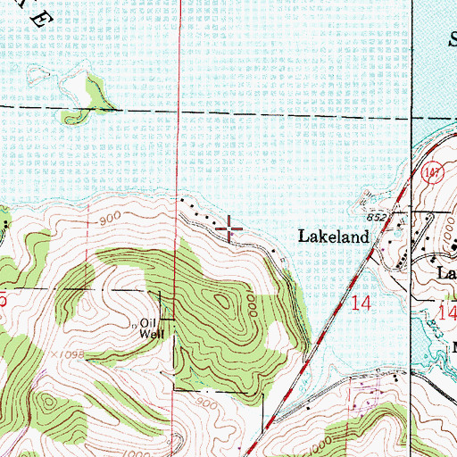 Topographic Map of Noble Cottage Area, OH