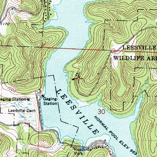 Topographic Map of Camp Falcon, OH