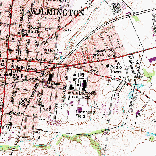 Topographic Map of Goodman Carillon, OH