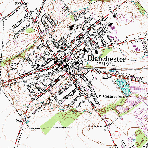 Topographic Map of Marion Township House, OH