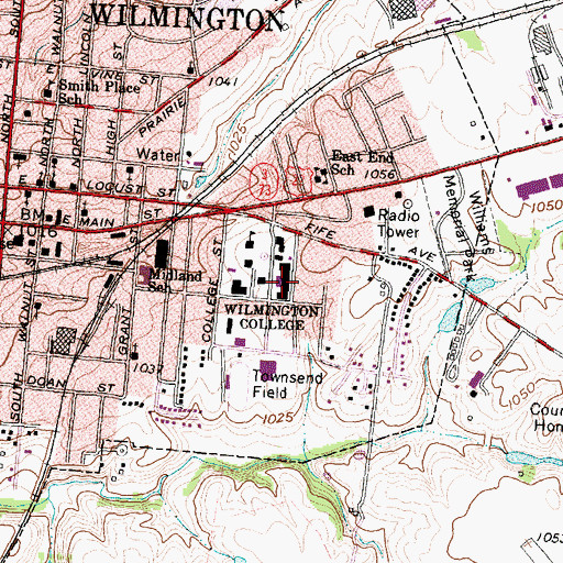 Topographic Map of Pyle Center for Students, OH