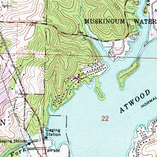 Topographic Map of North Shore Cottage Area, OH
