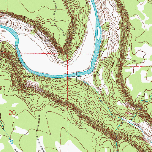 Topographic Map of Doss Canyon, CO