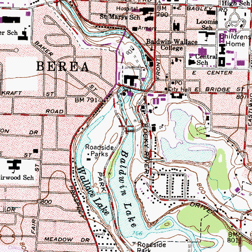 Topographic Map of Music Mound Picnic Area, OH