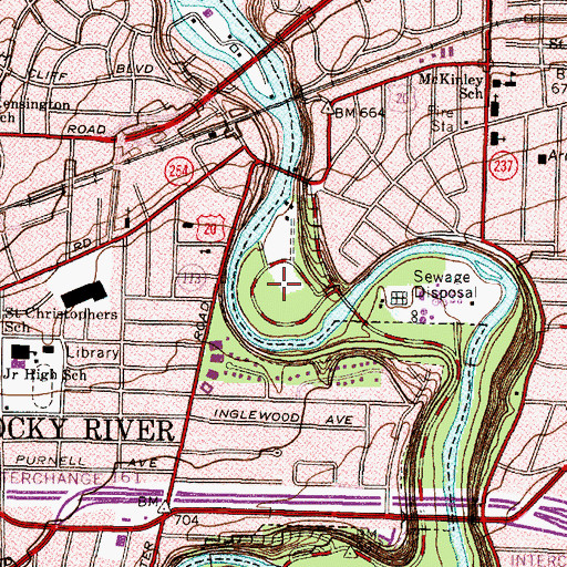 Topographic Map of Scenic Park Picnic Area, OH