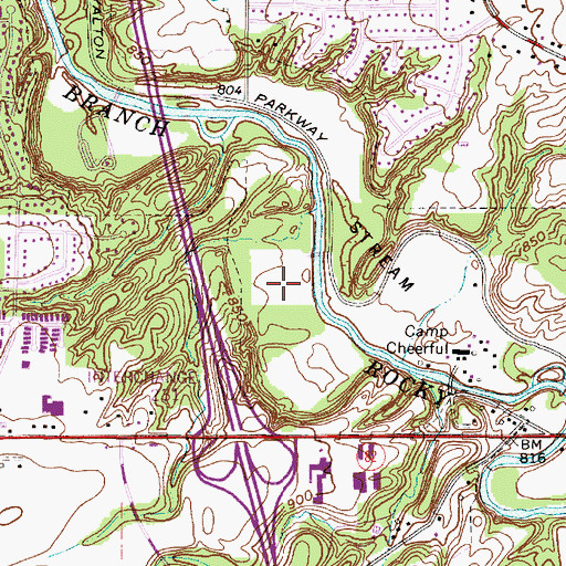 Topographic Map of Strongsville Wildlife Area, OH