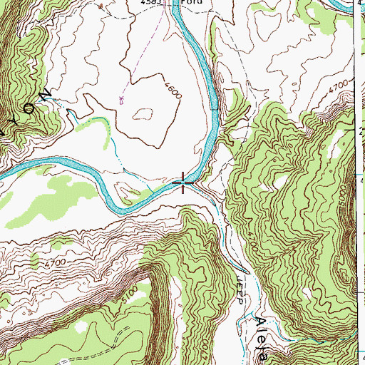 Topographic Map of Alejandro Canyon, CO