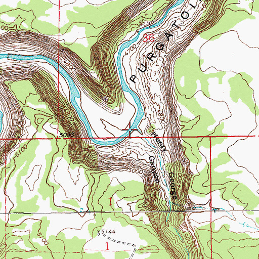 Topographic Map of Henry George Canyon, CO
