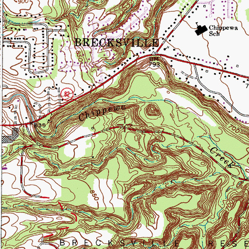 Topographic Map of Harriet Keeler Memorial Picnic Area, OH