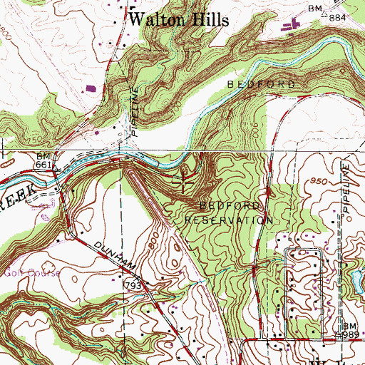 Topographic Map of Hermits Hollow Picnic Area, OH