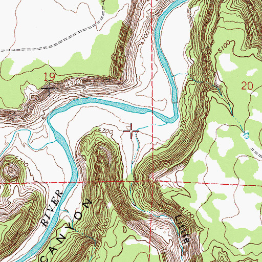 Topographic Map of Little Pine Canyon, CO