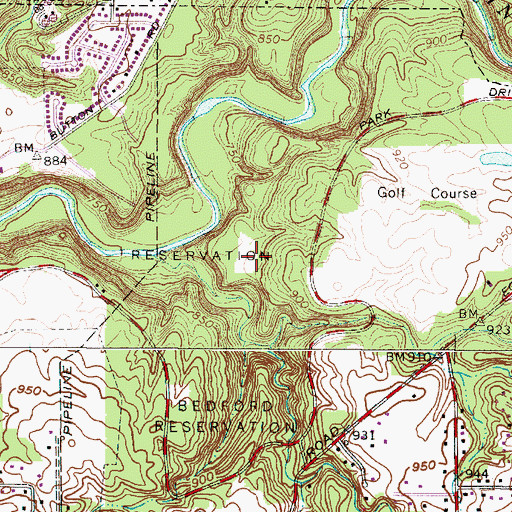 Topographic Map of Lost Meadows Picnic Area, OH