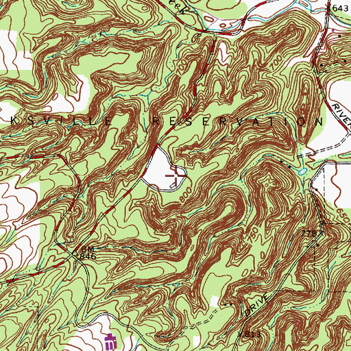 Topographic Map of Oak Grove Picnic Area, OH