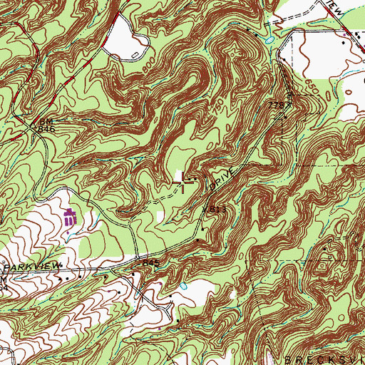 Topographic Map of Ottawa Point Reserved Picnic Area, OH