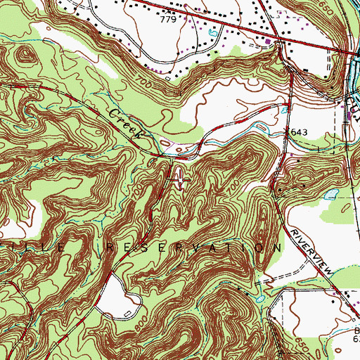Topographic Map of Plateau Picnic Area, OH