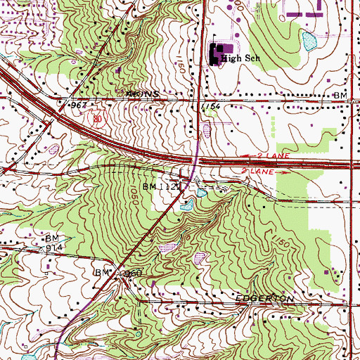 Topographic Map of Stuhr Woods Picnic Area, OH