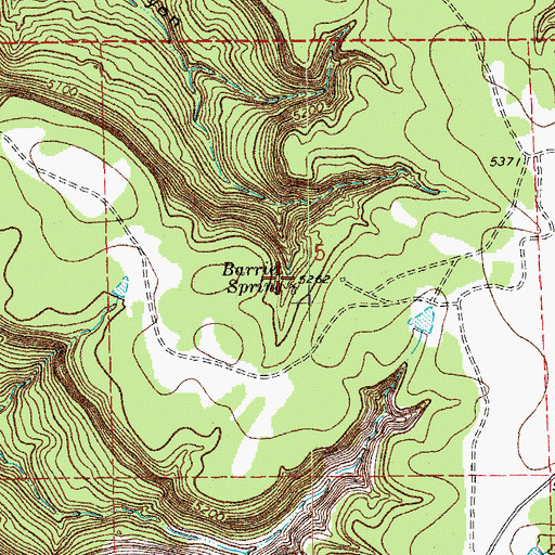 Topographic Map of Barriet Spring, CO
