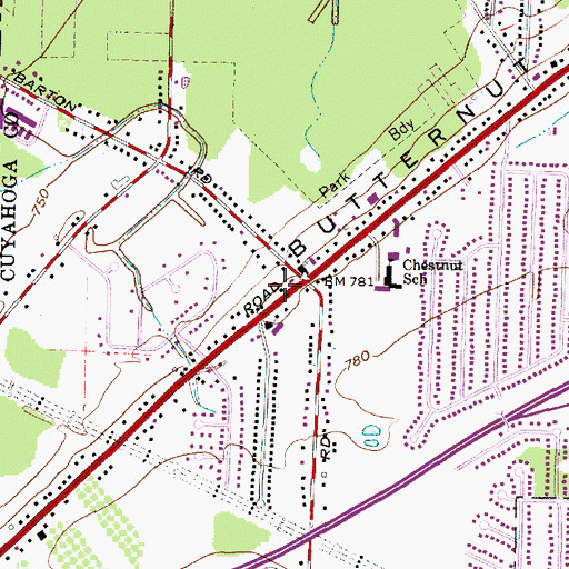 Topographic Map of Kings Academy, OH