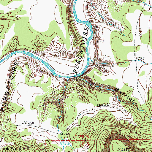 Topographic Map of Barriet Canyon, CO