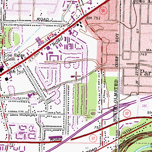 Topographic Map of Saint Brendan Catholic School, OH