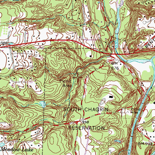 Topographic Map of Sulphur Springs Picnic Area, OH