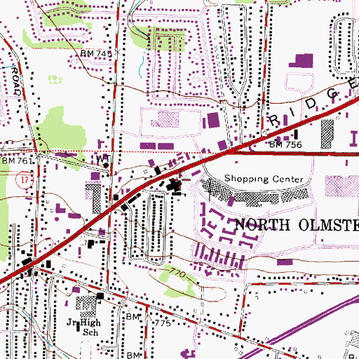 Topographic Map of Saint Richards Church, OH