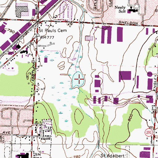 Topographic Map of Lake Abram, OH