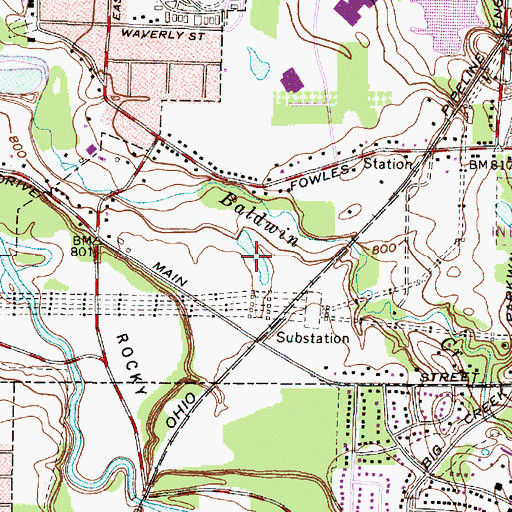 Topographic Map of Beyers Pond, OH