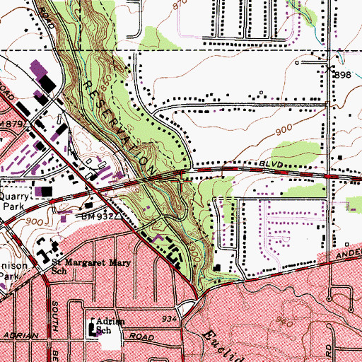 Topographic Map of Kelley Picnic Area, OH